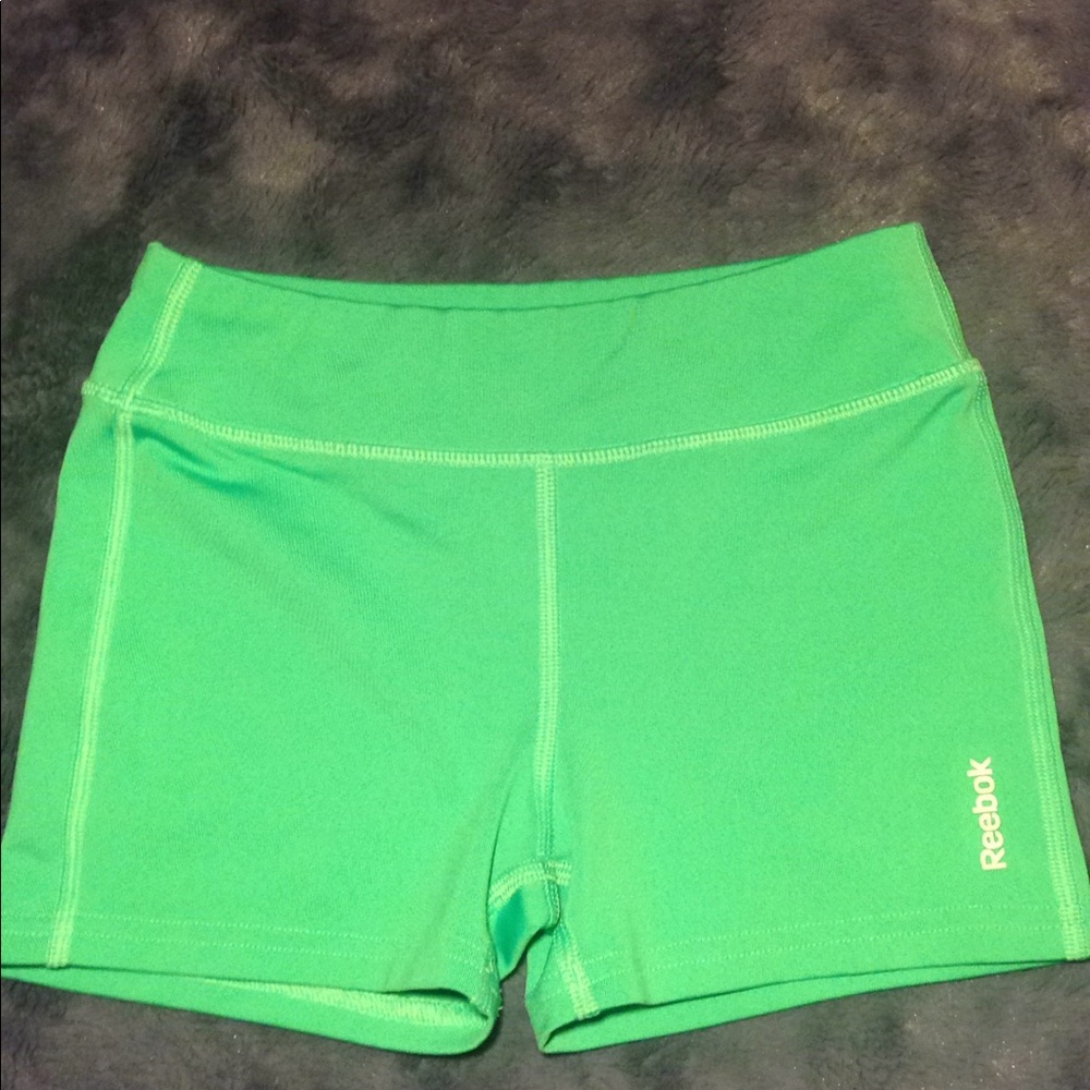 green reebok spandex youth small